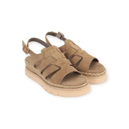 Luca Grossi dames sandaal in kaki suede.