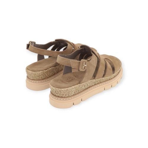 Luca Grossi dames sandaal in kaki suede.