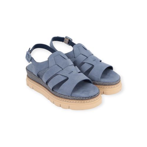 Luca Grossi dames sandaal in lichtblauw suede. Luca Grossi dames sandaal in lichtblauw suede.