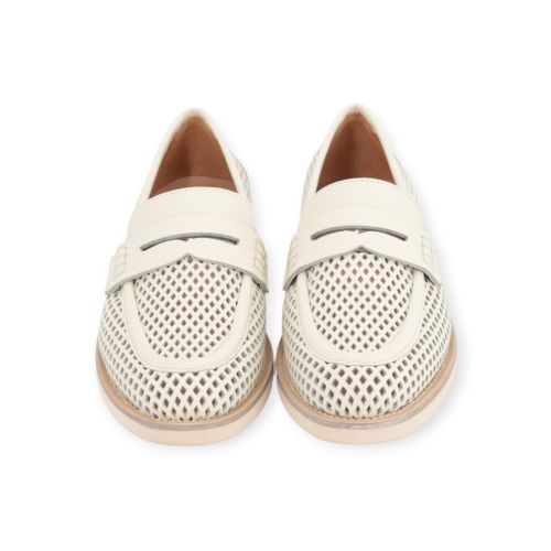 Luca Grossi dames mocassin in off wit leer.