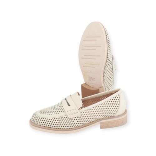 Luca Grossi dames mocassin in off wit leer.