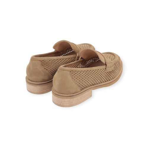 Luca Grossi dames mocassin in taupe suede leer.