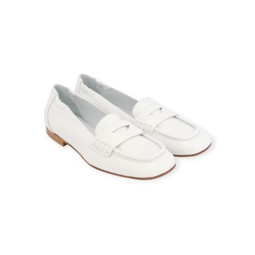 Luxery Brand Milano dames mocassin in wit leer.