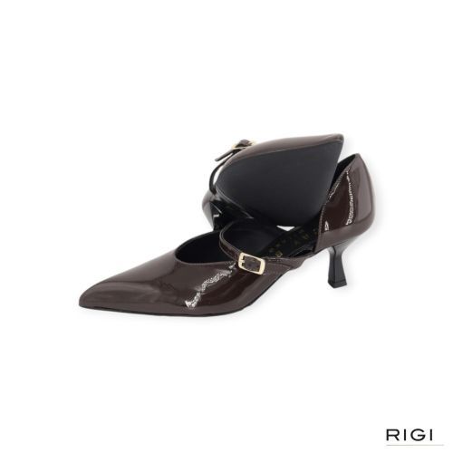 Luxury Brand Milano LBM1001 pump in bruin lakleer voor dames. 