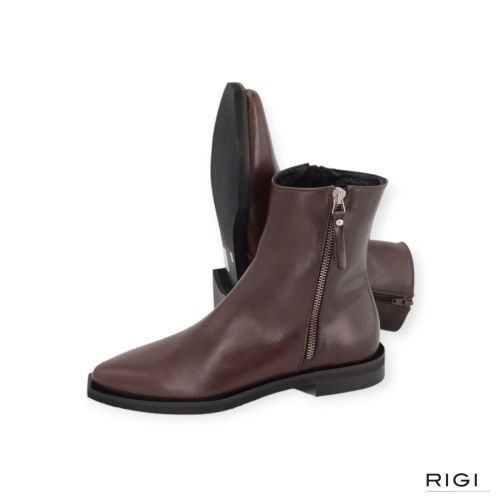 Luxury Brand Milano LBM1019 enkellaars in bruin leer voor dames. Luxury Brand Milano LBM1019 enkellaars in bruin leer voor dames.