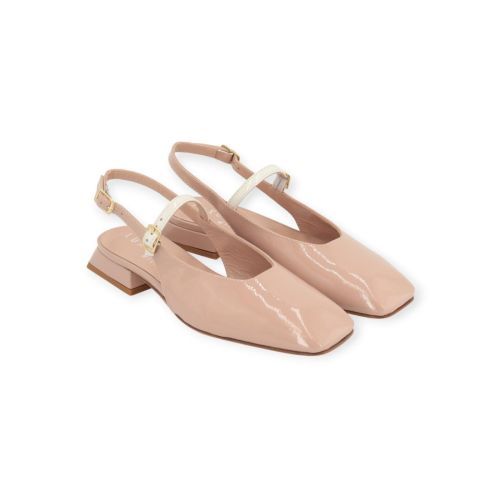 Luxury Brand Milano dames ballerina slingback in nude - roze lak.