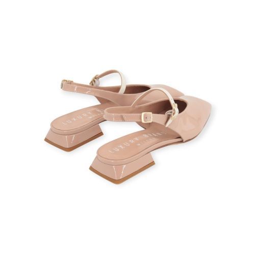 Luxury Brand Milano dames ballerina slingback in nude - roze lak.