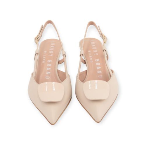 Luxury Brand Milano dames pump in beige leer.
