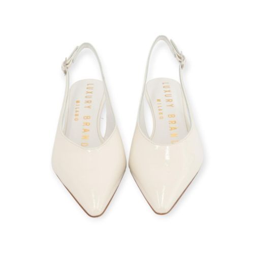 Luxury Brand Milano dames pump in witte lak.