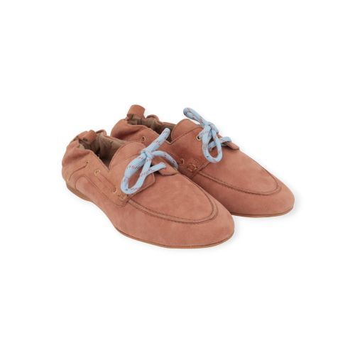 March 23 Antwerp loafer, mocassin voor dames in roze suède.
