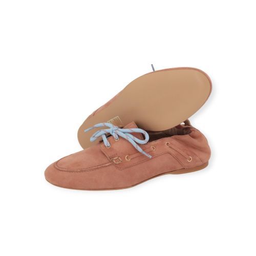 March 23 Antwerp loafer, mocassin voor dames in roze suède.
