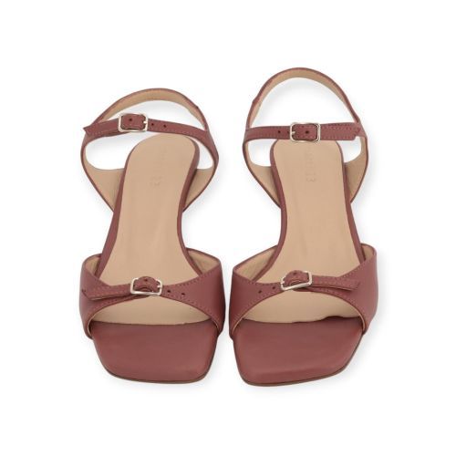 March 23 Barcelona Sandaal voor dames in roze - bordeaux (sienna) leer. 