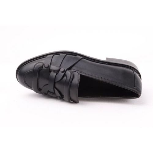 March 23 dames mocassin / loafer in zwart leer
