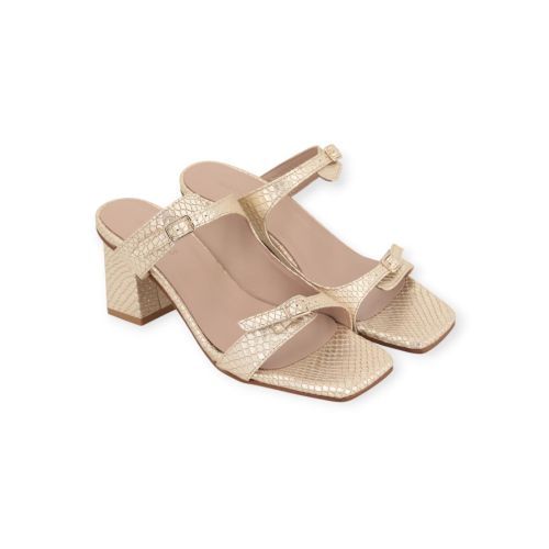 March 23 Monaco muil in goud python voor dames.