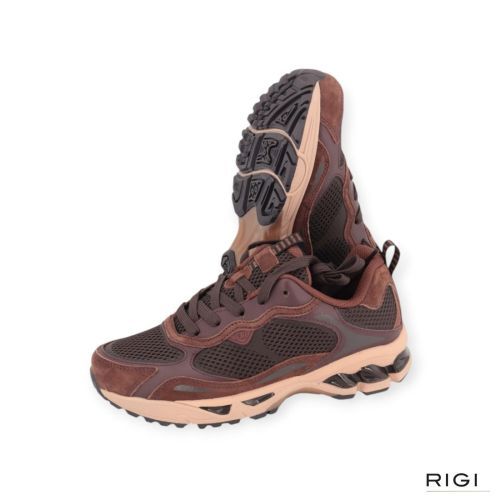 March23 Nala sneaker in bordeaux leer met bruine mesh en suède voor dames. 