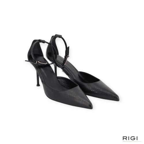 March23 Ruby pump in zwart python leer voor dames. March23 Ruby pump in zwart python leer voor dames.