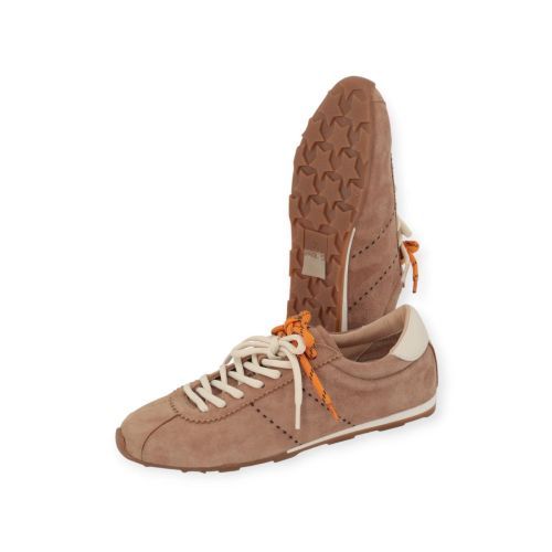 March 23 Seattle sneaker voor dames in beige – lichtbruin suède. 