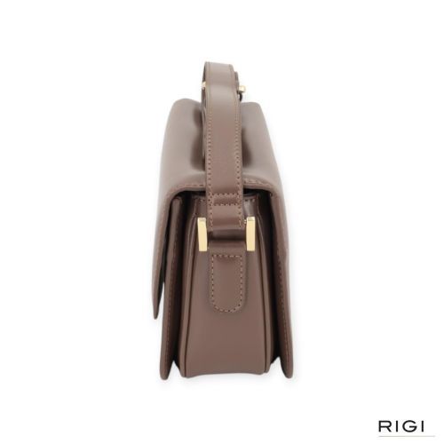 March 23 Si Bag crossbody in het taupe - licht bruin leer.