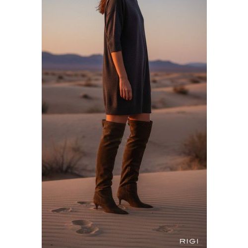 March 23 Tosette Boot dames laars in olive suede.