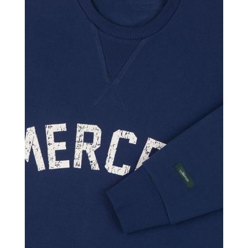 Mercer Sweater - Trui Blauw unisex (Mercer Logo Sweat MEAP261010 - Mercer Logo Sweat MEAP261010) - Rigi