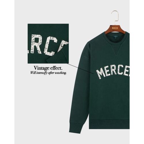 Mercer Sweater - Trui Groen unisex (Mercer Logo Sweat MEAP261010 - Mercer Logo Sweat MEAP261010) - Rigi
