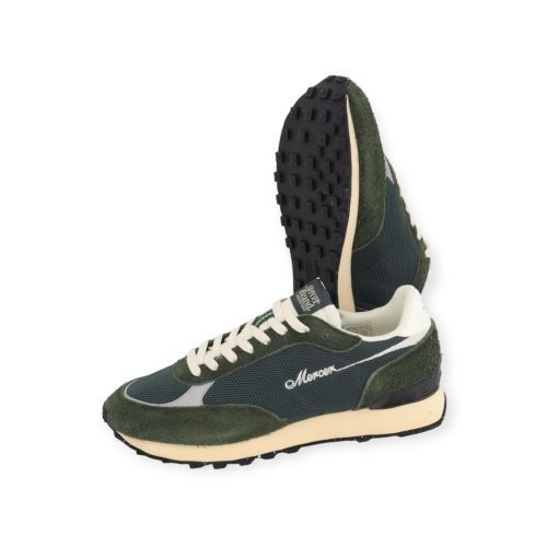 Mercer The Re-Racer sneaker voor heren in groen suède. 