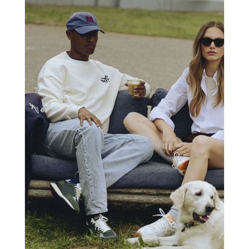 Mercer The Re-Racer sneaker voor heren in groen suède. 