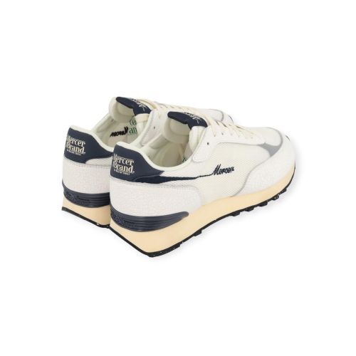 Mercer The Re-Racer sneaker voor dames & heren in wit craquelé leer. 