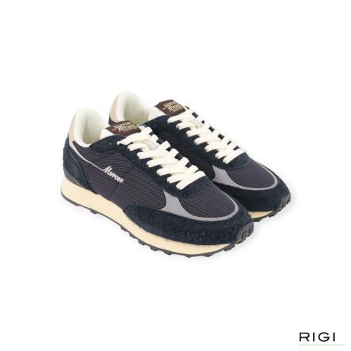 Mercer The Re-Racer heren sneaker in blauw suède met mesh. Mercer The Re-Racer heren sneaker in blauw suède met mesh.