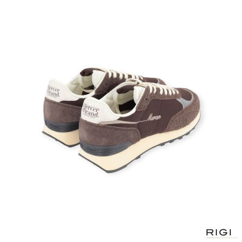 Mercer The Re-Racer heren sneaker in bruin suède met mesh. Mercer The Re-Racer heren sneaker in bruin suède met mesh.
