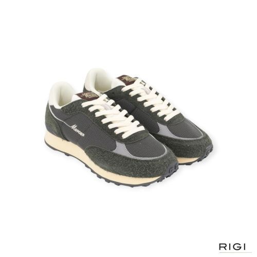Mercer The Re-Racer heren sneaker in groen suède met mesh. Mercer The Re-Racer heren sneaker in groen suède met mesh.