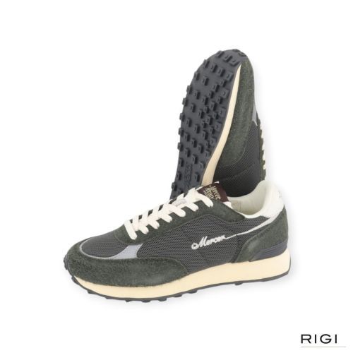 Mercer The Re-Racer heren sneaker in groen suède met mesh. Mercer The Re-Racer heren sneaker in groen suède met mesh.