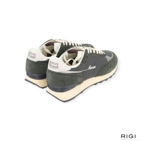 Mercer The Re-Racer heren sneaker in groen suède met mesh. Mercer The Re-Racer heren sneaker in groen suède met mesh.