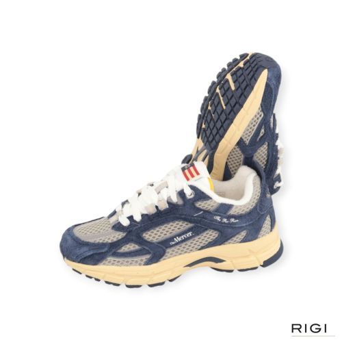 Mercer Re-Run Americana sneaker in blauw suède mesh voor dames 