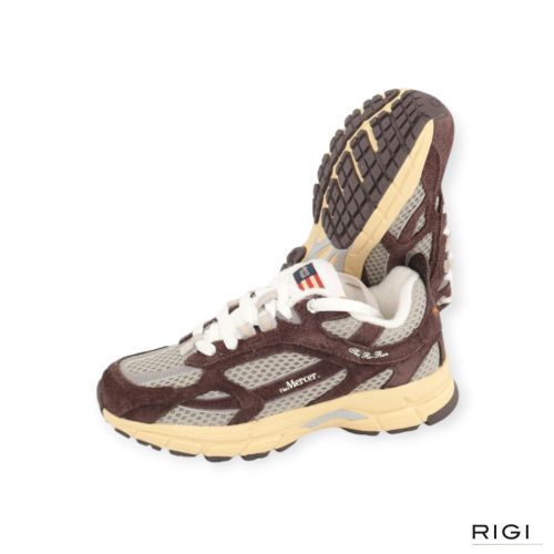 Mercer Re-Run Americana sneaker in bruin suède mesh voor dames Mercer Re-Run Americana sneaker in bruin suède mesh voor dames