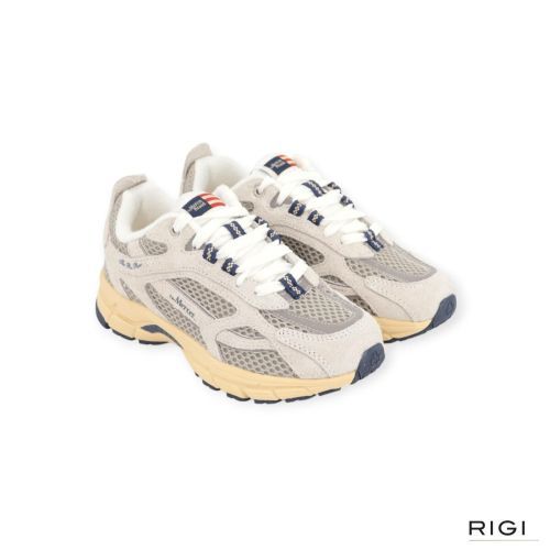 Mercer Re-Run Americana sneaker in offwit suède mesh voor dames 