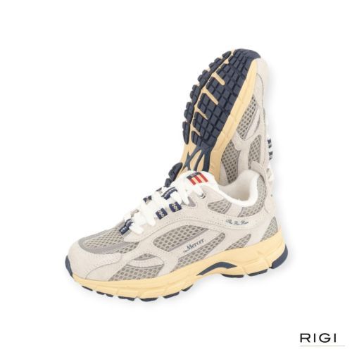 Mercer Re-Run Americana sneaker in offwit suède mesh voor dames 