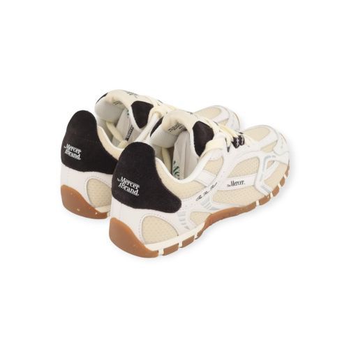 Mercer The Re-Run Drive sneaker voor dames in offwit leer.