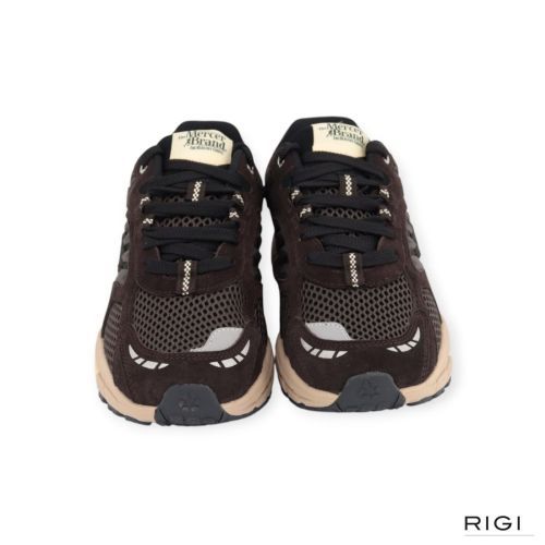 Mercer Re-Run Evo Nubuck sneaker in bruin nubuck, mesh voor heren. 