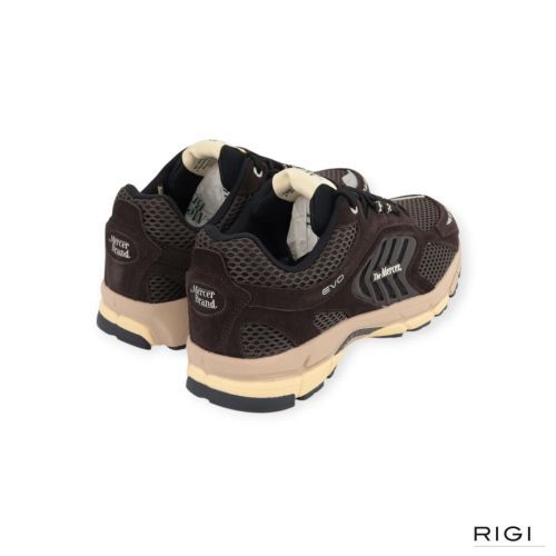 Mercer Re-Run Evo Nubuck sneaker in bruin nubuck, mesh voor heren. 