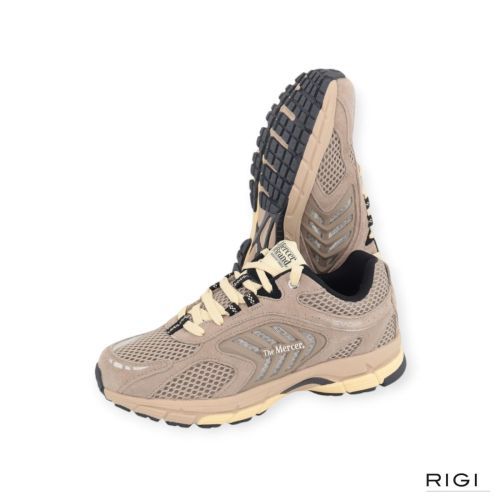 Mercer Re-Run Evo Nubuck sneaker in zand nubuck, mesh voor heren. Mercer Re-Run Evo Nubuck sneaker in zand nubuck, mesh voor heren.