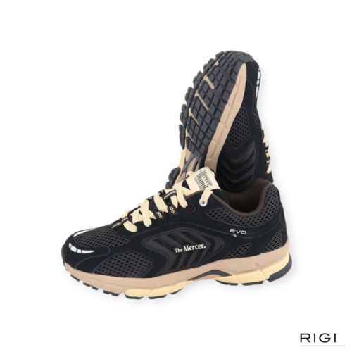 Mercer Re-Run Evo Nubuck sneaker in mesh met zwart nubuck voor heren. Mercer Re-Run Evo Nubuck sneaker in mesh met zwart nubuck voor heren.