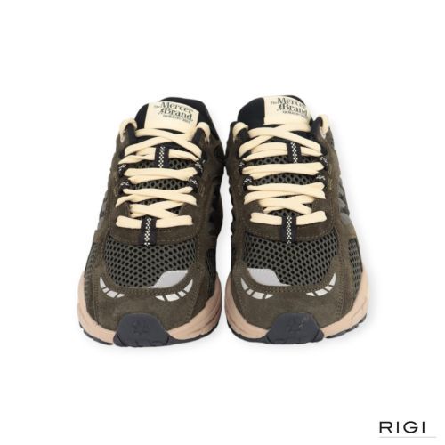 Mercer Re-Run Evo Nubuck sneaker in groen nubuck, mesh voor heren. Mercer Re-Run Evo Nubuck sneaker in groen nubuck, mesh voor heren.