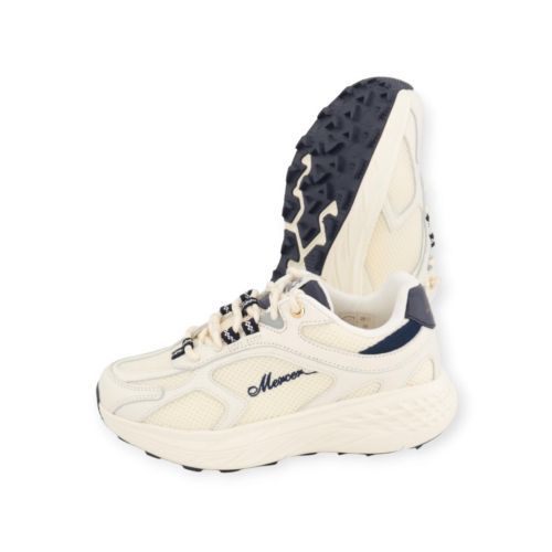 Mercer The Re-Run Max EVO sneaker in wit met blauw voor dames en heren. 