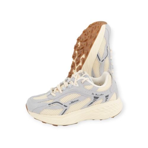 Mercer The Re-Run Max sneaker in wit ice met grijs/ blauw voor dames. 