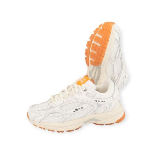 Mercer The Re-Run Summer sneaker voor dames in wit leer met mesh. 