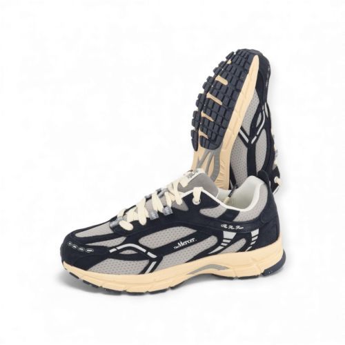 Mercer The Re-Run Vintage ME253012 heren sneaker in blauw/grijs. Mercer The Re-Run Vintage ME253012 heren sneaker in blauw/grijs.