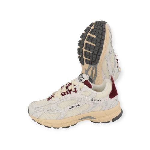 Mercer the re-run vintage dames sneaker in wit met rood.