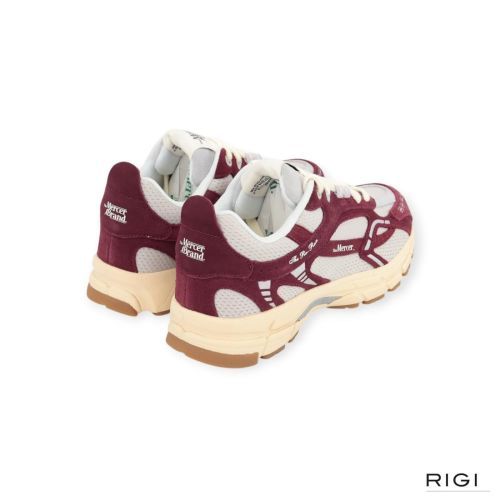 Mercer The Re-Run Vintage in bordeaux suède met mesh voor dames. 