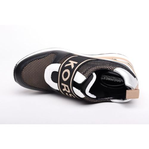 Michael Kors dames sneaker camel / zwart kleur sleehak 3cm43R3MVFP2D260 Maven Slip on Trainer sneakers 